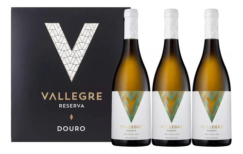 Vallegre Douro Reserva Bco Kit C/ 3 Vinhos 750ml