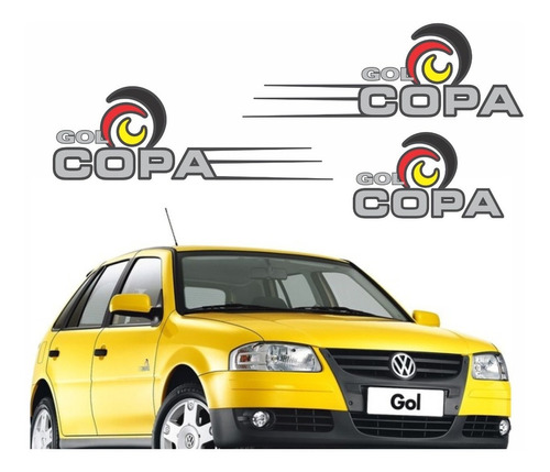 Kit Adesivos Emblemas Volkswagen Gol Copa Cor PADRÃO