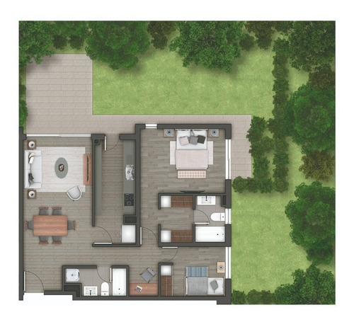 Nuevo D104 - 2d / 2b Norori Con Patio No Incluye Est Ni Bod.