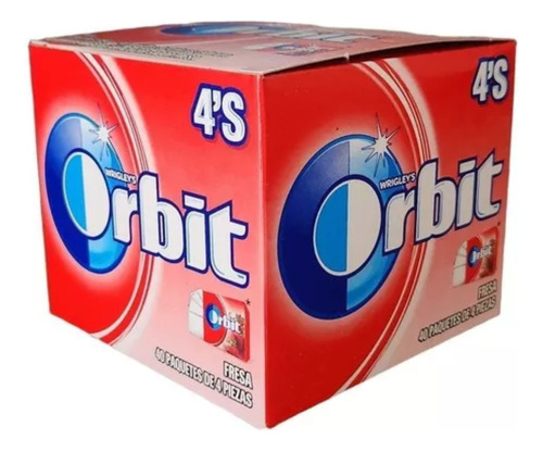Chicle Orbit Fresa 40 Piezas