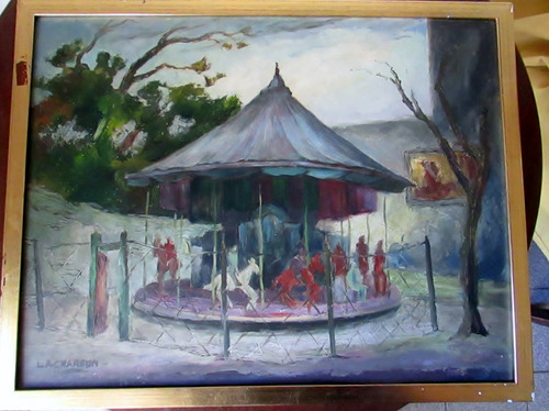 L.a. Chareun - Calesita - Oleo Sobre Hardboard (Usado)