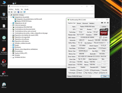 Tarjeta Video Grafica Amd Radeon Rx550 4gb Gddr5 Original
