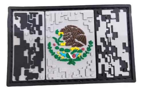 Parche Insignia Táctico Militar  Bandera México Pvc Full