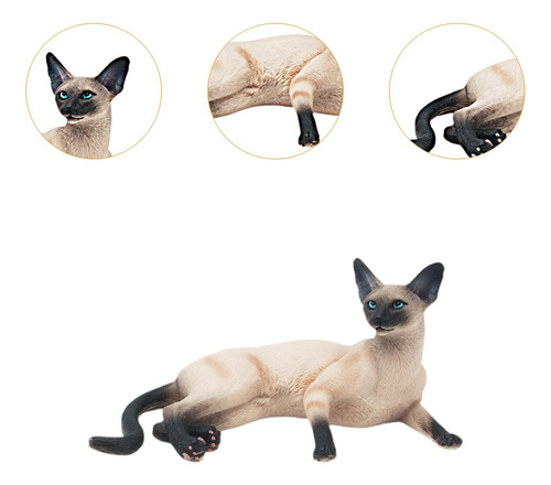 Cat Model Figura De Gatito Realista Mentir 11.6x7x5.1cm