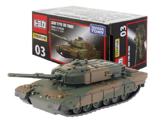 Miniatura Tanque Takara Tomy Jsdf Type 90 Tank 1/124 Cor Verde-Oscuro