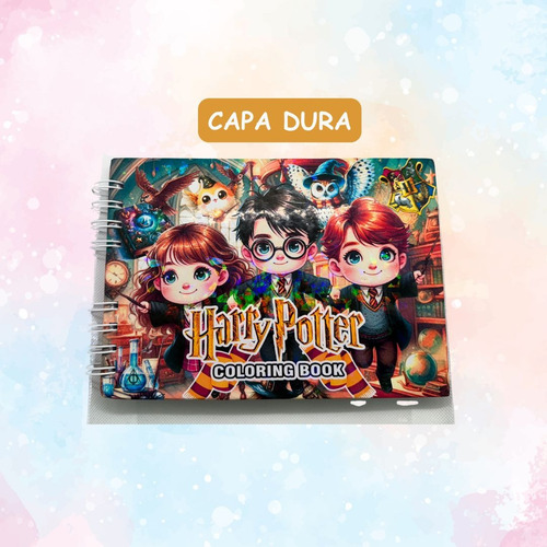 Kit Livro De Colorir Harry Potter Estilo Bobbie Goods Com Conjunto De Canetas Marcador Permanente Ponta Dupla 24 Cores Capa Dura 50 Páginas 180g A5