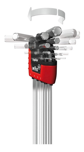 Wiha Jgo Llaves Hex L D/bola Ergostar Mm/stdr 22pzs 66982