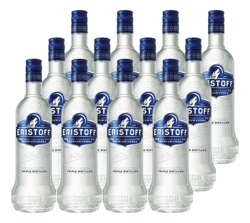 Vodka Eristof Triple Destilado 1.0 Lt Pack 12