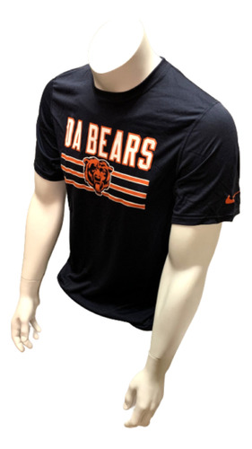 Nike Dri Fit Men's Chicago Bears Da Bears Navy Short Sle Eep