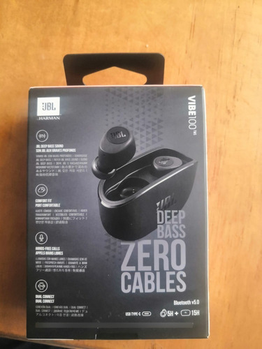 Audífono in-ear gamer inalámbrico JBL Wave 100TWS JBLW100TWS black
