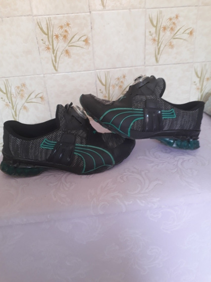 puma disk preto e verde agua puma disk preto e verde agua