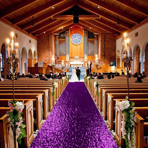 ~? Shinybeauty 3ftx15ft-purple Wedding Aisle Runner Outdoor 