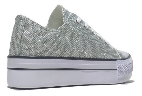 Imagen 2 de 4 de Zapatillas Conver Glitter Plata