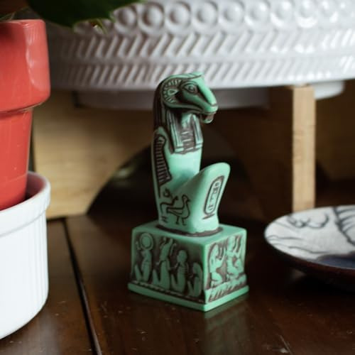 Estatua De Khnum Verde Deidad Antiguo Egipto Dios Egipci