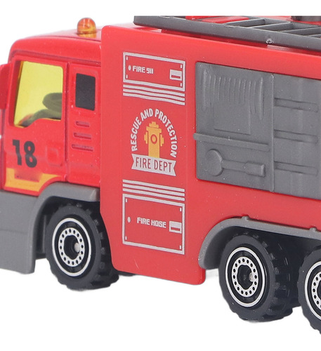 Camión De Juguete, 4 Piezas, 1:32 Fire Set, Coche Retráctil