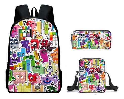 Numberblocks Mochila De Estudiante Impresa Mejor Vendido .i