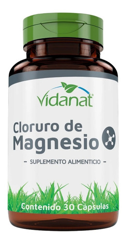 Cloruro De Magnesio Vidanat 30 Cápsulas / Original / Sabor S