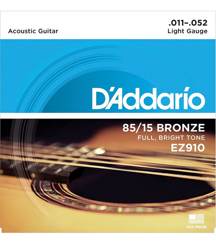 Cuerdas Para Guitarra Acústica Ligera Daddario Ez910