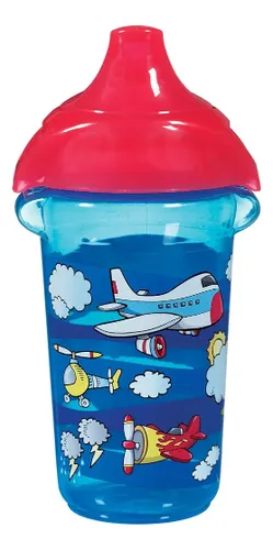 Vaso Aprendizaje Con Válvula Antivuelco X2 266ml Munchkin Azul Transportes