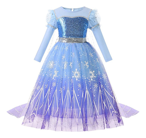 Vestido De Princesa De Elsa Para Niña, Disfraz De Reina De L