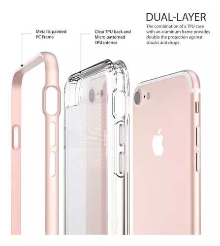 Funda iPhone 7 Plus, 8 Plus WJS Silicona Rosa