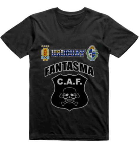 Remera Infantil Negra Uruguay Club Atletico Fantasma