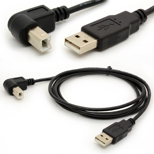 1.5 Usb Printer Adapter Cable Angulo 90 Grado 2.0 Up Plug