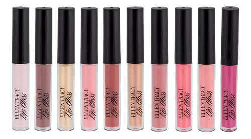 Ellen Tracy 10 Piezas Coleccion De Brillo De Labios  Brillo