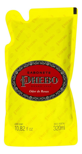Sabonete Líquido Refil Tadicional Odor De Rosas 320ml Phebo