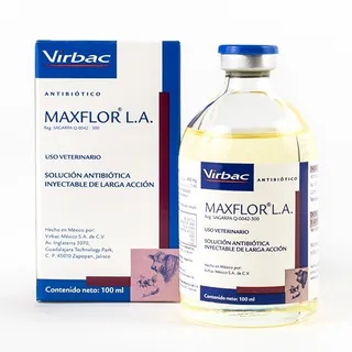 Maxflor Antibiótico Inyectable Florfenicol 400 Mg X 100 Ml