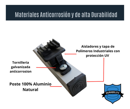 Kit Cerco Electrico Para 50 Metros Seg Advance Con Postes
