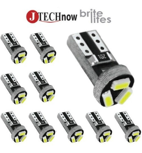 6x Focos T5 Mini 3 Smd Led Blanco Panel De Instrumentos 12v