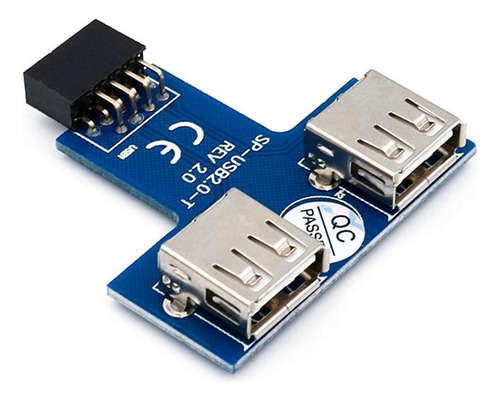 Usb 2.0 Cabecera De 9 Pines (2x5) 2 Puertos Usb A Puerto I