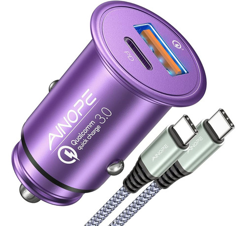 Cargador De Coche Ainope Usb C 48w Super Mini Adaptador De C