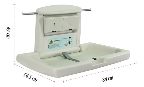 Cambiador De Pared Rebatible Plegable Para Bebes Seguridad P