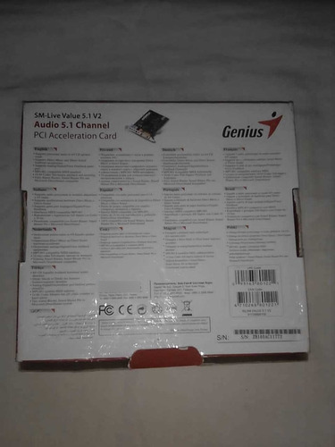 Imagen 5 de 6 de Tarjeta De Sonido Genius Modelo Sm-live Value 5.1