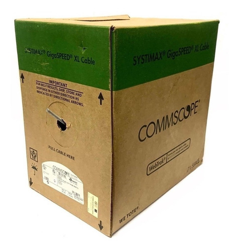 Cabo De Rede Cat6 Cinza 305m Gigaspeed Systimax Commscope