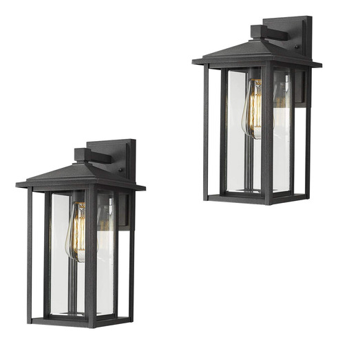 Porch Wall Lantern 2 Pack, Outdoor Light Fixtures Wall ...