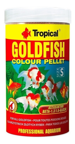 Alimento Tropical Goldfish Color Pellets S 45g Small Fria