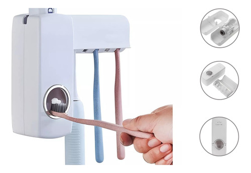 Dispenser Pasta Dental Porta Cepillo Táctil Soporte Adhesivo