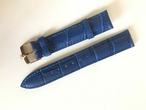 Imagen 1 de 2 de Correa Para Rolex Piel 19, 20 Y 22 Mm Cafe O Negra C/hebilla