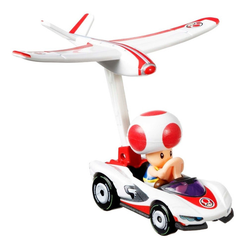 Hot Wheels - Auto Mario Kart Con Glider Gvd30 - Toad