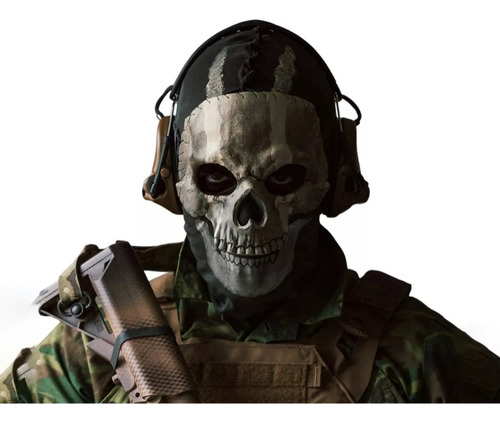 Capacete Máscara Realista 2 Call Of Duty Mw2 Skull Ghost Cos