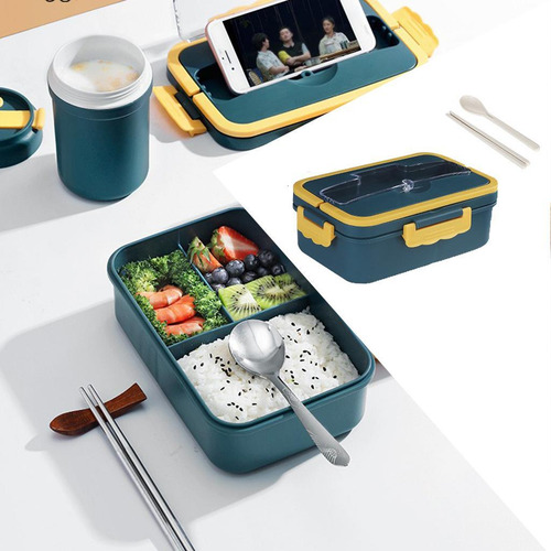 Fiambrera Bento Portátil Contenedor De Comida A Prueba De