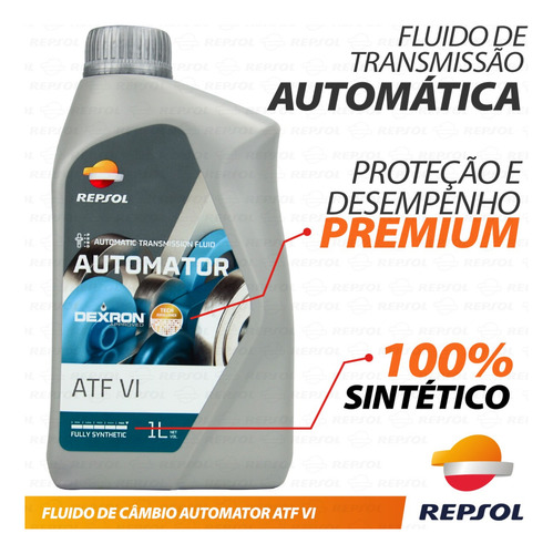 Kit 12l Óleo Fluido Transmissão Automática Repsol Dexron Vi