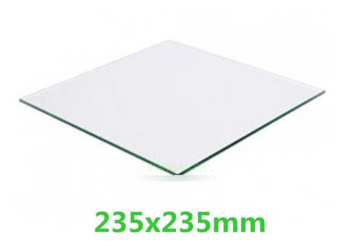 Imagem 2 de 3 de Base De Vidro + Presilhas Impressora 3d Ender3 235 X 235mm