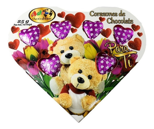 Estuche Chocolates Corazon De Corazones Adro 25g