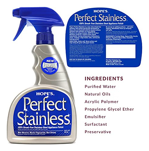 Limpiador De Acero Inoxidable 650 Ml Con Paño Microfibra