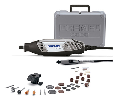 Micro Retífica Dremel 3000 C/ 2 Acopl, 30 Acc E Maleta