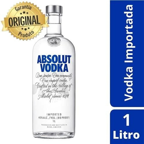 Vodka Absolut Original 1l - Pacote Com 2 Unidades